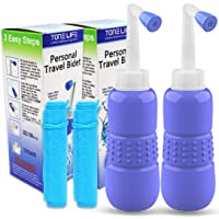 2PCS Portable bidet y viaje Bidé con la mano Held Bidet Botella para uso Personal Limpieza Botella spray portátil para…